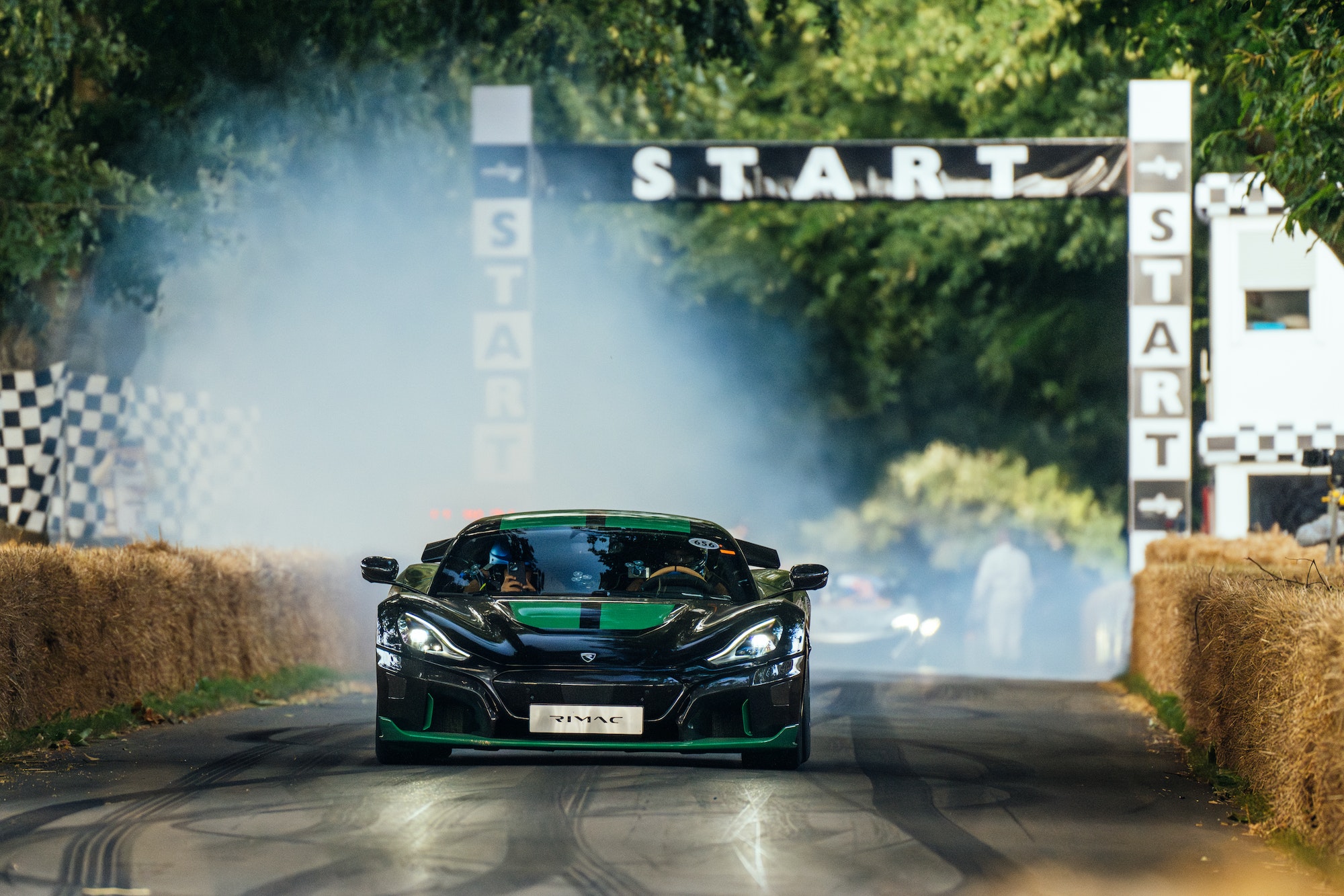 Rimac Nevera sets production car hill record in the UK