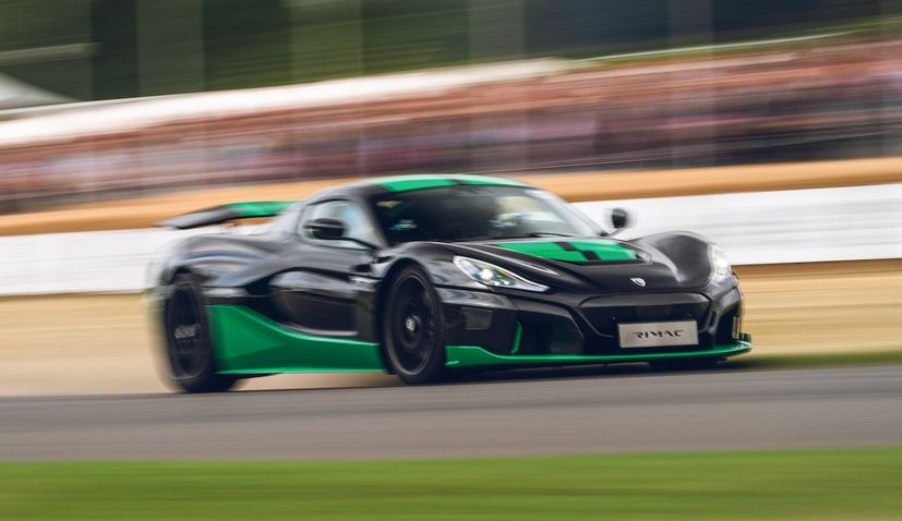 PHOTOS: Rimac Nevera sets production car hill record in the UK