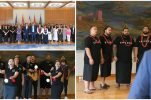 Croatian folklore group from New Zealand touring Croatia with Maori dancers and Polynesian vocal quartet meet the president  