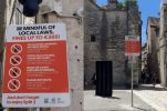 Tourist warning signs go up in Split, highlighting potential fines