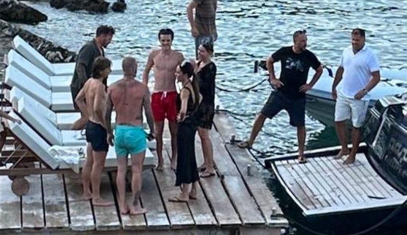 Luka Modrić and the Beckhams catch up on Croatian island
