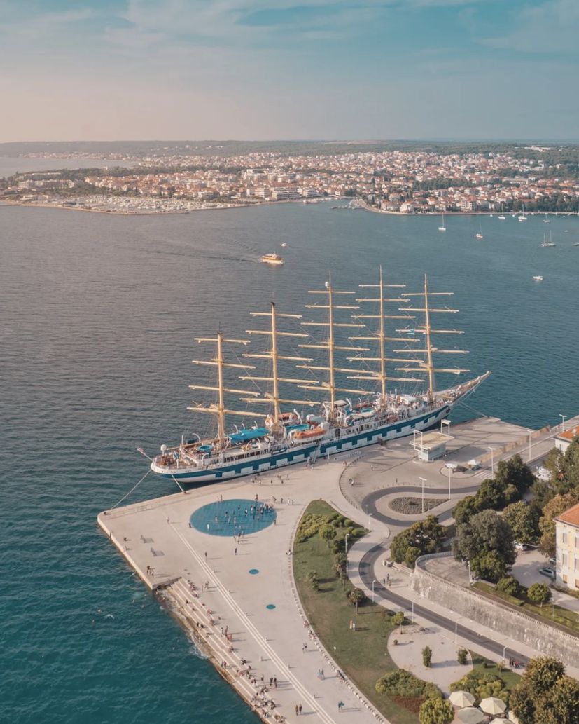 World record Royal Clipper sailing ship visits Zadar 