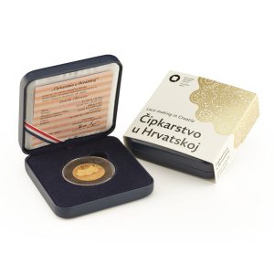 Croatian lace on new gold collector euro coins