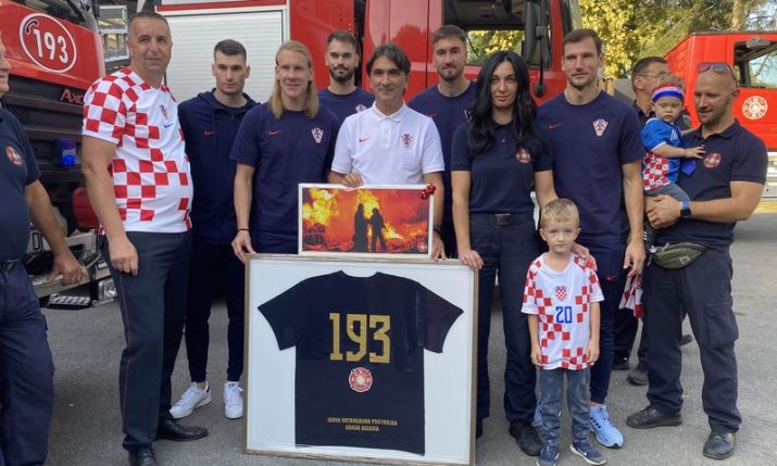 Croatian national team’s gesture of support for firefighters and special needs community in Osijek
