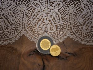 Croatian lace on new gold collector euro coins