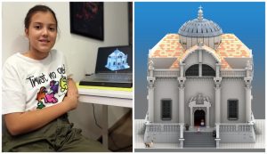 11-year-old Nina’s amazing recreation of Dubrovnik church with 9,000 bricks