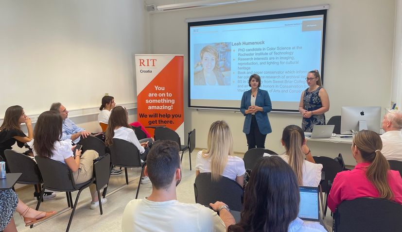 RIT students holding a lecture at the RIT Croatia campus