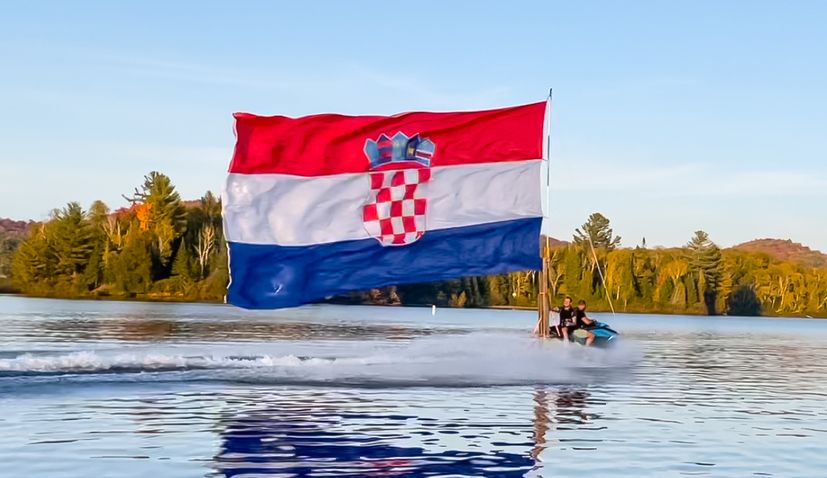 Croatian flag becomes world’s largest flag ever to fly on a jet ski 