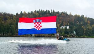 Croatian flag becomes world’s largest flag ever to fly on a jet ski 