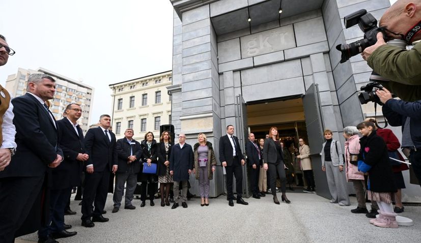 The new building housing the city library in the seaport of Rijeka was officially opened