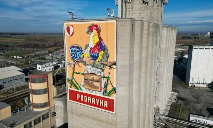 PHOTOS: New Podravka mural at Koprivnica’s entrance