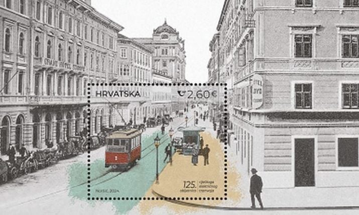 First tram in Rijeka 125 years ago – anniversary marked with special stamp