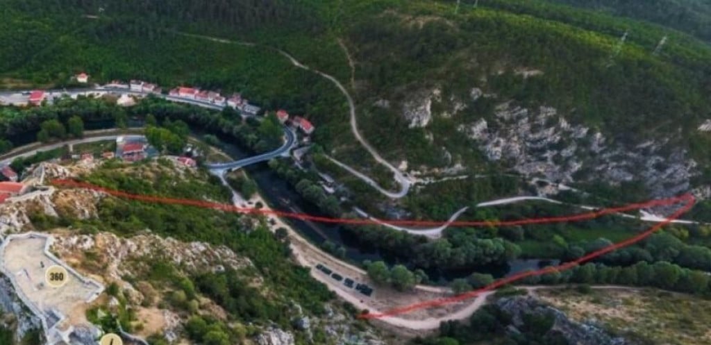 A zipline will connect Knin Fortress with the sports and recreational zone of Marunuša