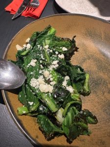 Dalmatian greens with chestnut cream, anchovies, and cheese at Bekal 