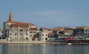 The historic center of the coastal town of Umag in Croatia