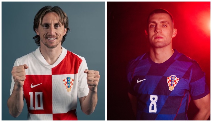 Luka Modric wearing the new Croatia football kit