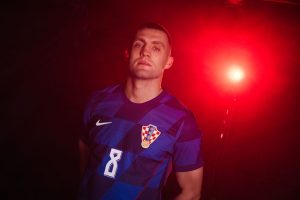 Mateo Kovacic wearing the new Croatia football kit