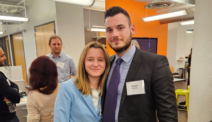 Antonia Kurtović and Josip Vukašin attending the RIT Venture Capital Forum