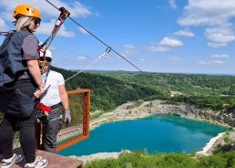New tourist attraction opens: 800-metre zip line over Lake Hercegovac