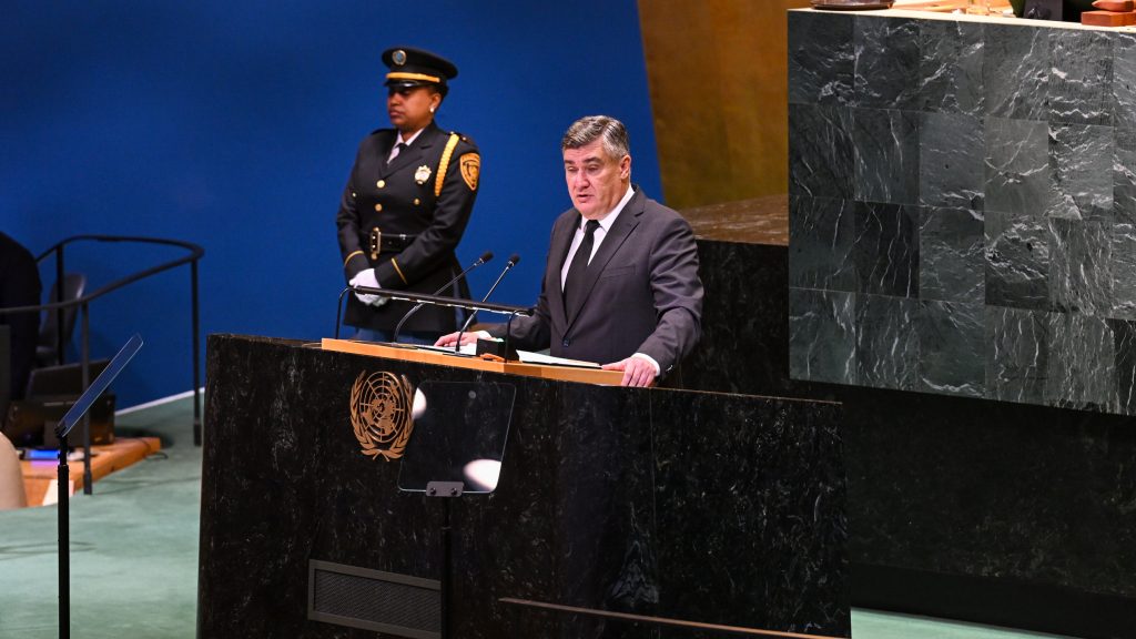 Croatian President Zoran Milanović addressed the 80th session of the United Nations General Assembly in New York