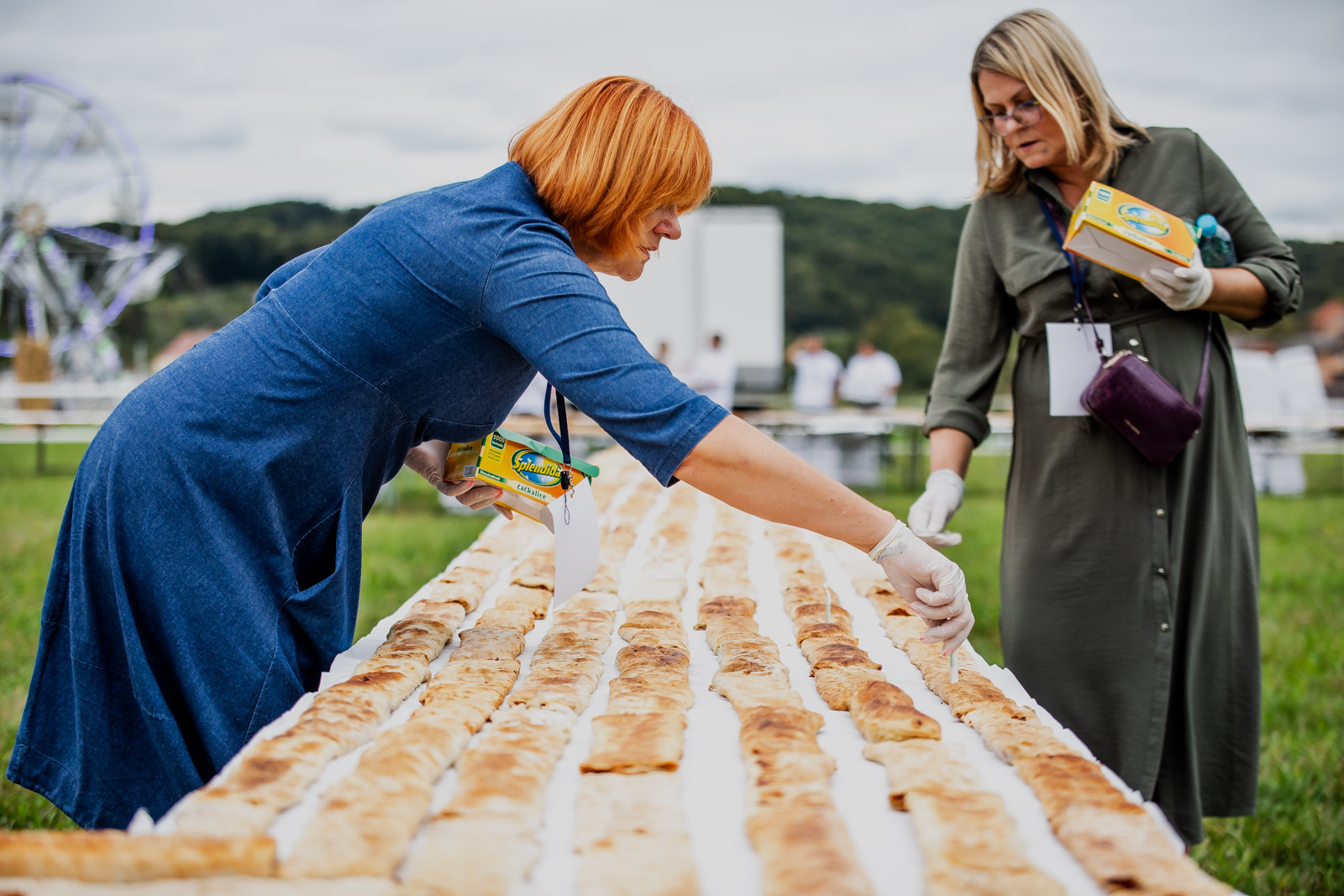 world’s longest line of strudels