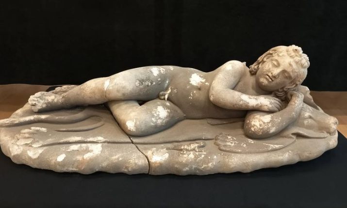 2,000-year-old marble masterpiece “Sleeping Cupid” found in Pula
