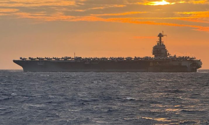 US aircraft carrier USS Gerald R. Ford departs from Croatia