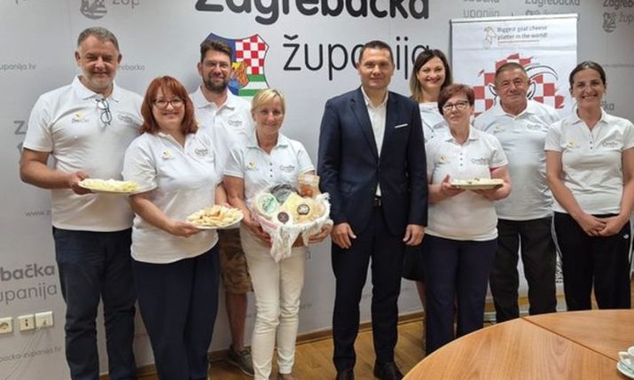 Croatian cheesemakers take part in bid for world’s largest goat cheese platter